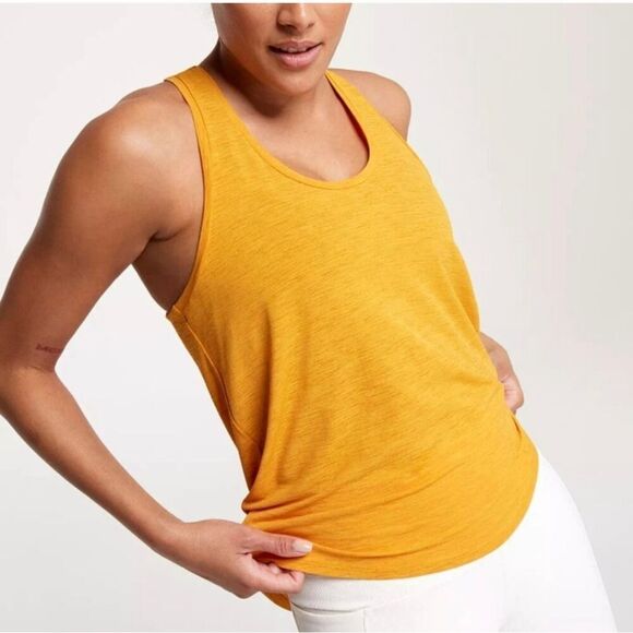 1223 NWT CALIA Women's Twist Back Tank Glowing Umber - Picture 1 of 5